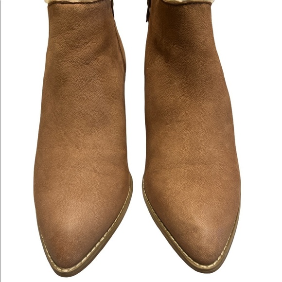 Seychelles Ankle Boots Sherpa Lined Suede Faux-Fur Lined Pointed Booties SZ 9 - Picture 3 of 11